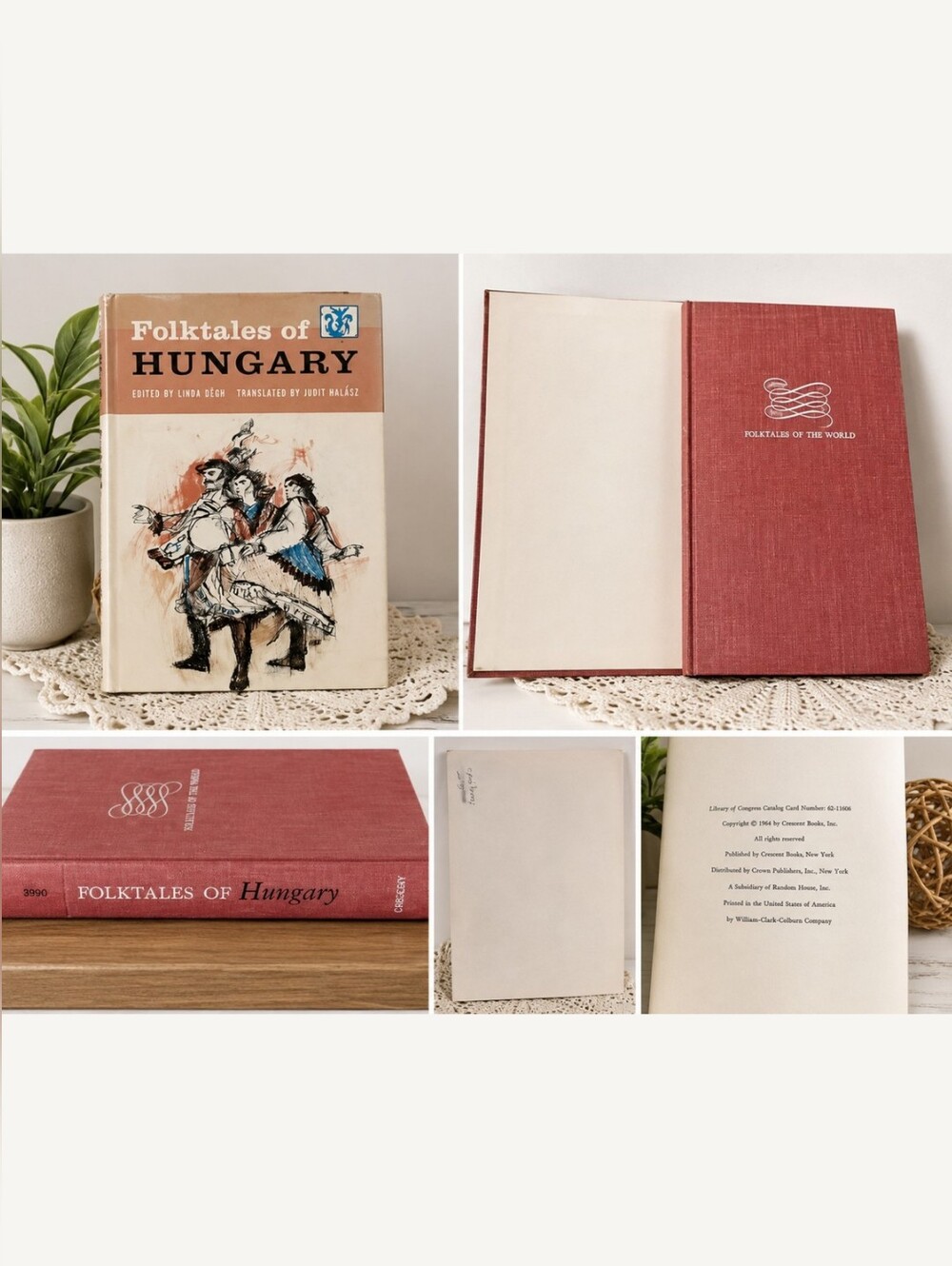 Vintage 1964 Folktales of Hungary Linda Dégh Hardcover Folktales of the World